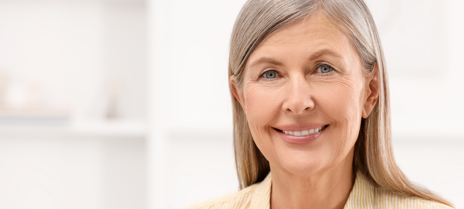 Mature woman looking forward